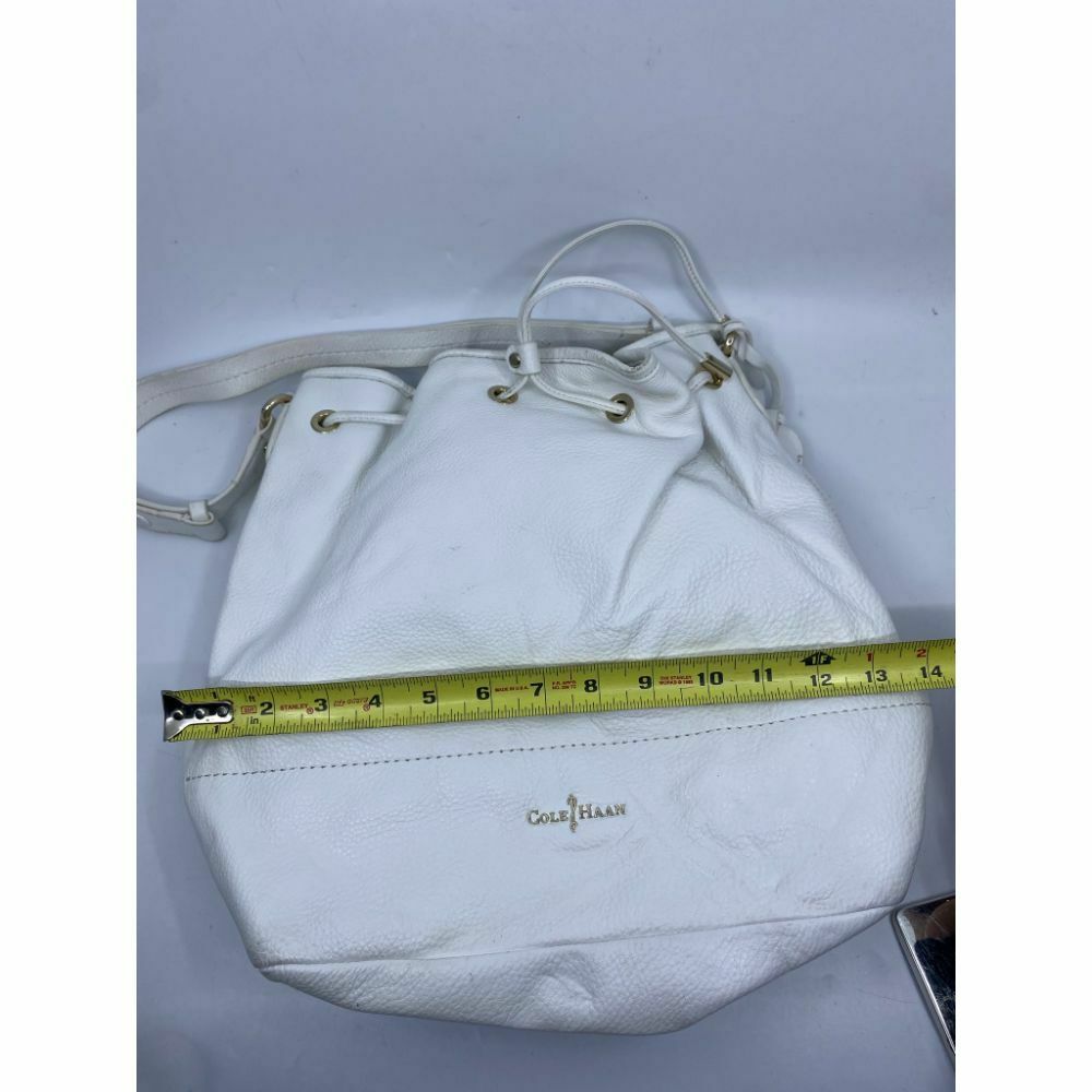 COLE HAAN White Large Leather Tote/ Shoulder Bag