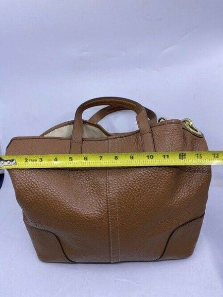 Coach w medium handbag w strap classic caramel brown leather shoulder bag