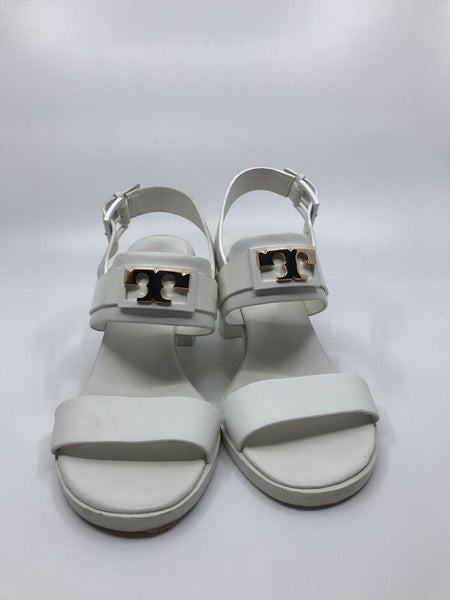TORY BURCH White Leather High Heels Sandals 6