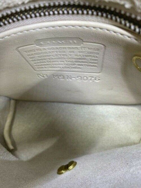 coach vintage rare beige leather cross body bag