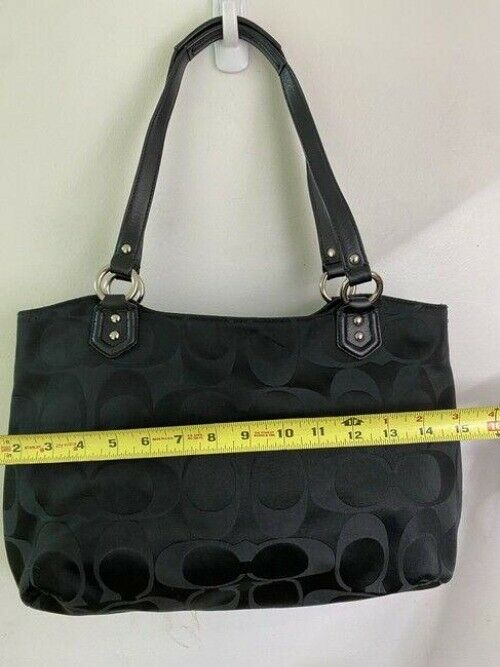 coach bag large black fabric tote