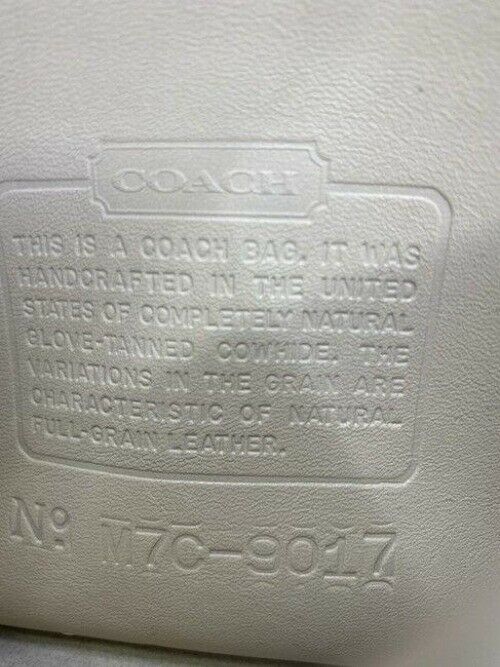 coach vintage small beige leather cross body bag