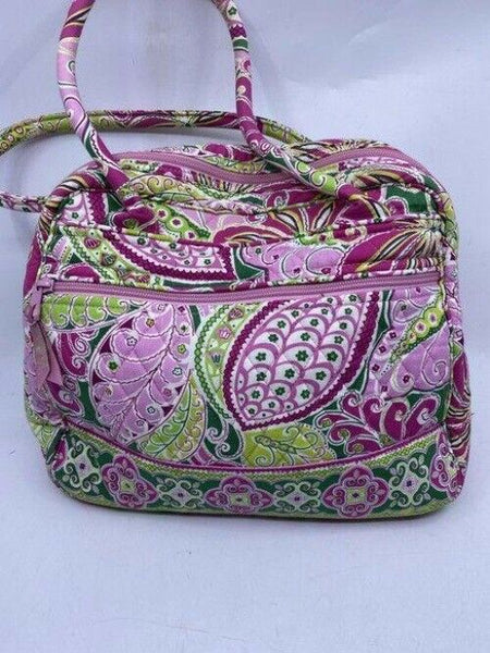 Vera Bradley Xl Duffel Msrp Green Pink White Weekendtravel Bag