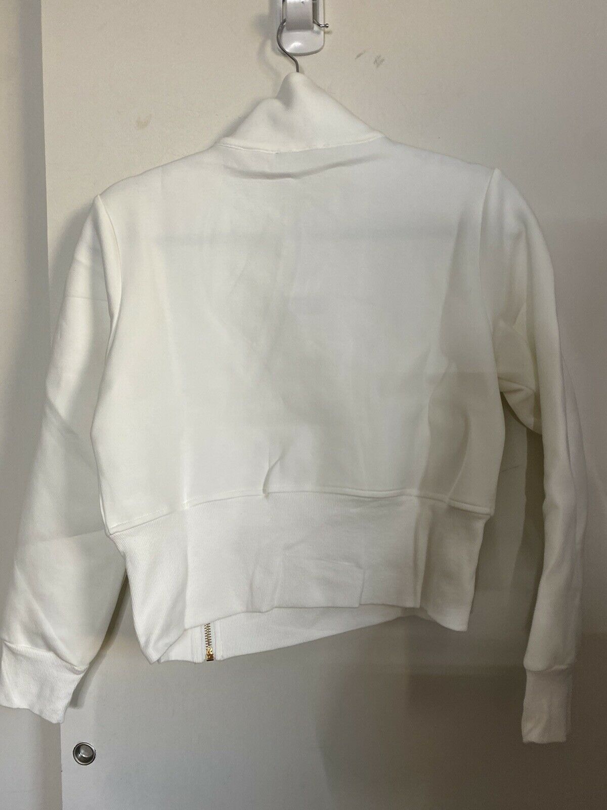 NWT! GRACIA White Zip Ruffled Light jacket S/M/L