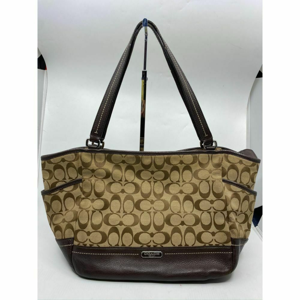 COACH Medium/Large Jacquard Fabric Signature Brown Tan Tote Bag