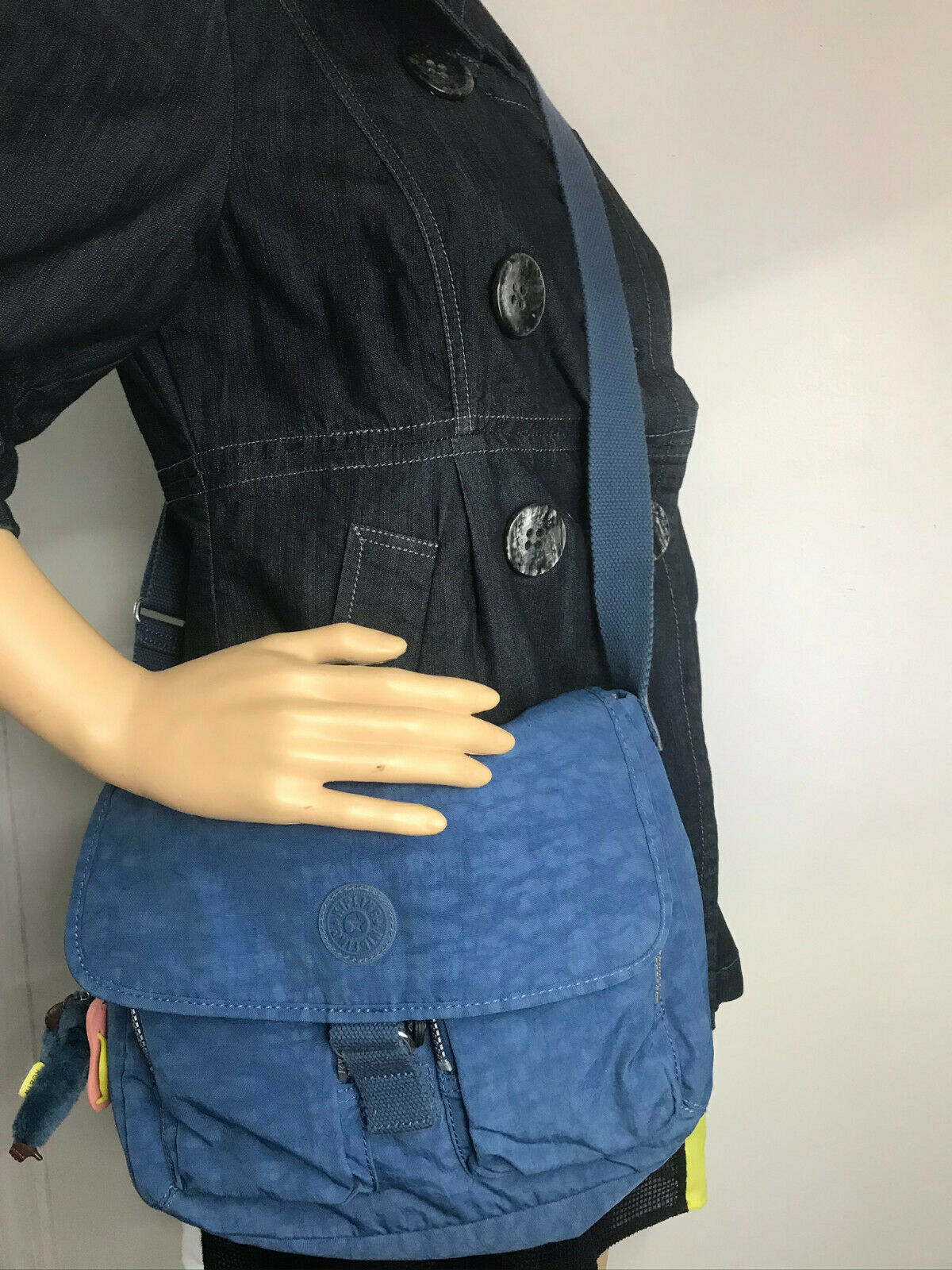 Kipling Blue Nylon Medium Size Crossbody Bag