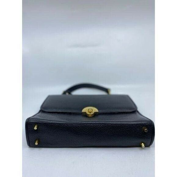Evan Picone Black Vintage Leather Handbag
