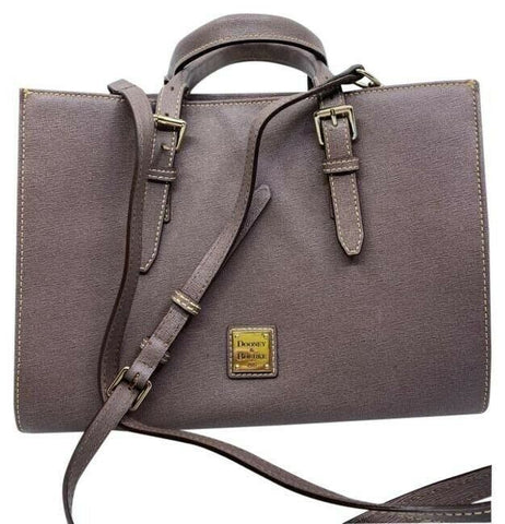 dooney and bourke large handbag w strap purple saffiano leather cross body bag