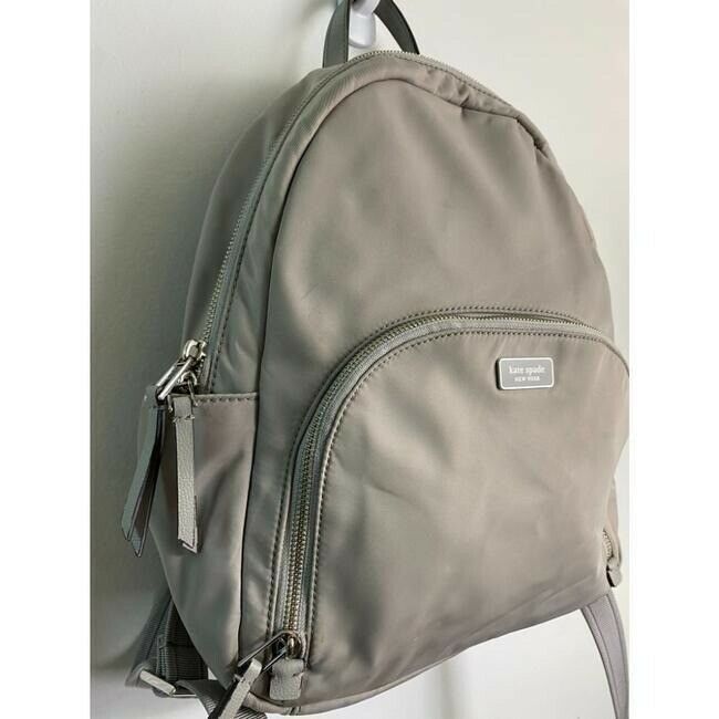 kate spade gray nylon backpack