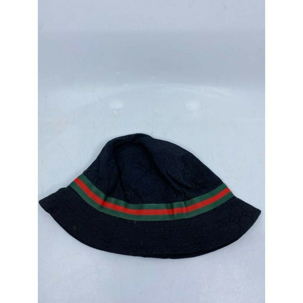 Gucci Black Green Red All Over Signature Hat Made in Italy