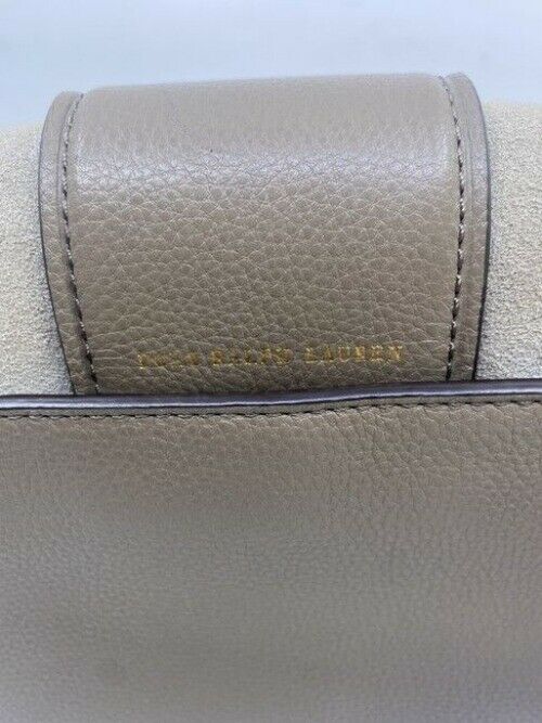 Polo Ralph Lauren Lennox Gray Suede Leather Cross Body Bag