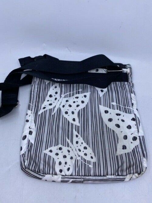 Lesportsac Triple Pocket Gray Nylon Cross Body Bag