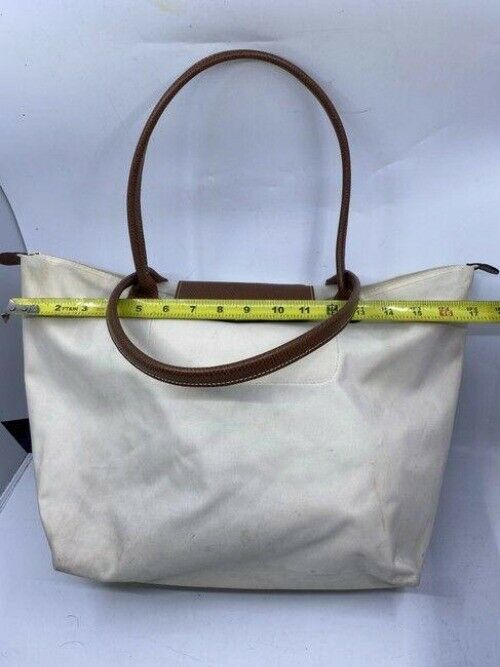 Longchamp Shopping Off White Brown Tote