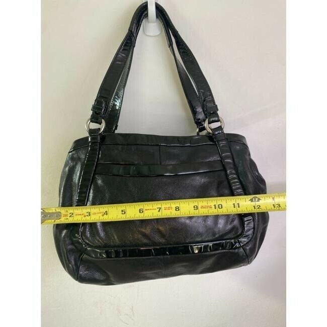 COACH Large Black Leather Shoulder Bag