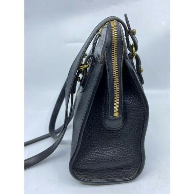 dooney and bourke vintage black leather shoulder bag