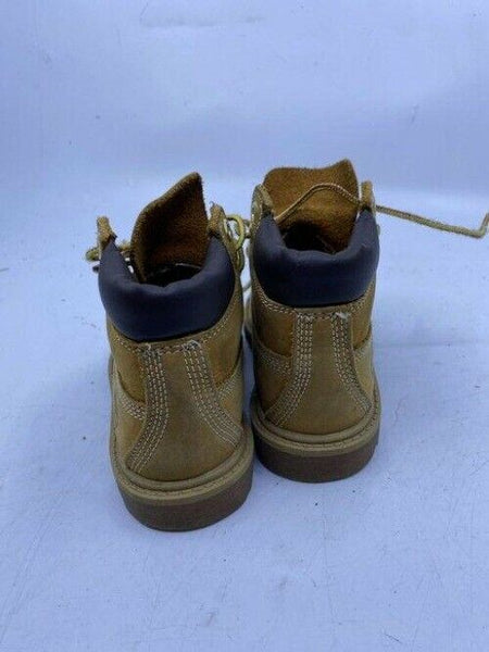 Timberland Tan Boys Leather Lace Up Great Condition Bootsbooties Size Us