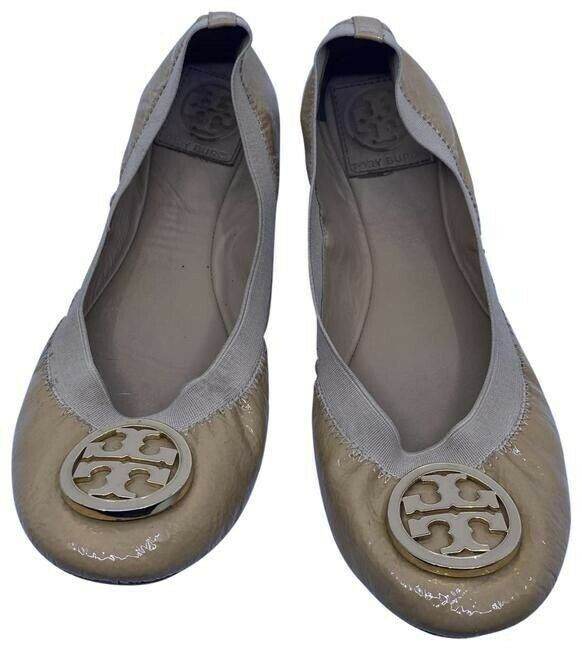 Tory Burch Beige Slip On Ballerina Flats Size Us