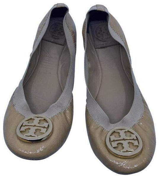 Tory Burch Beige Slip On Ballerina Flats Size Us