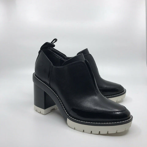 TORY BURCH Black Leather High Heel Booties 7