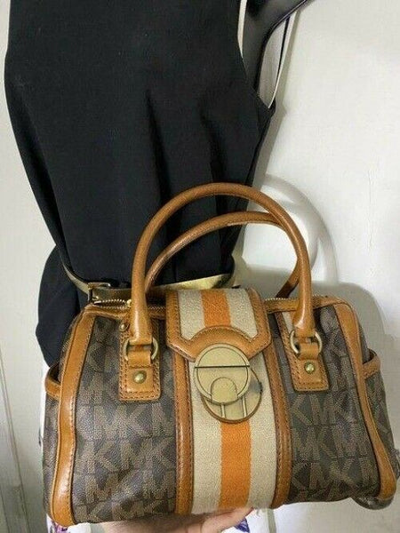 michael kors bowling bag brown tote