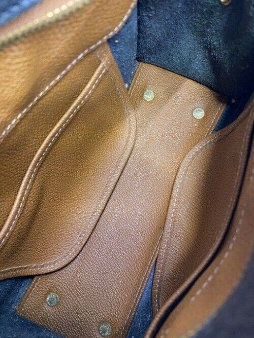 dooney and bourke vintage classic brown black leather cross body bag