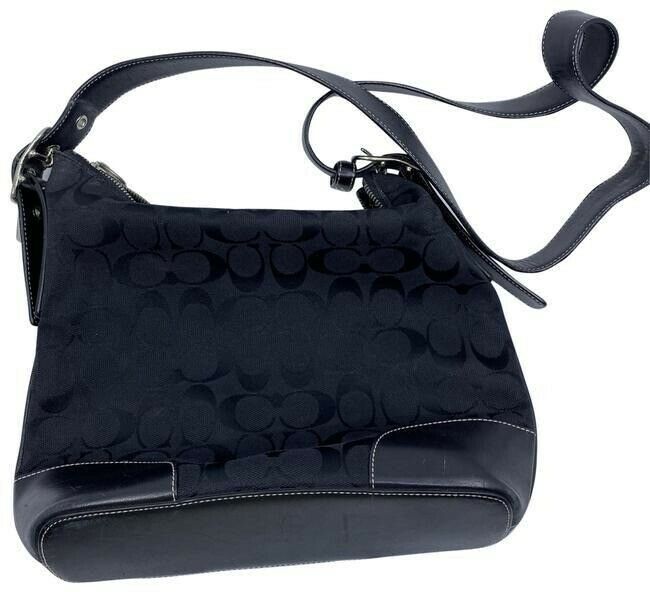 Coach Black Fabric Cross Body Bag