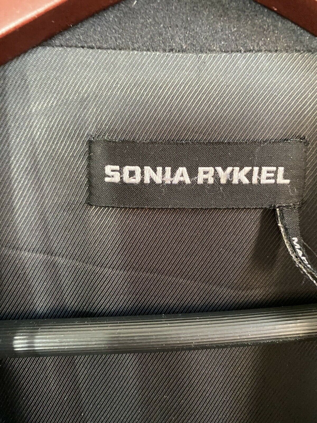 SONIA RYKIEL Black Wool Pea Coat Size 36/ Small