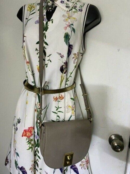 jcrew gray leather cross body bag