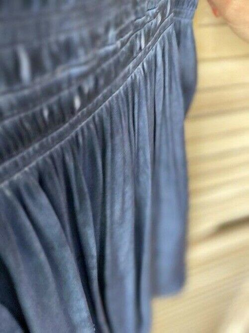 Nicole Miller blue off shoulder msrp small blouse