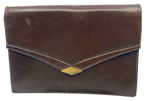 Salvatore Ferragamo Vintage Brown Clutch