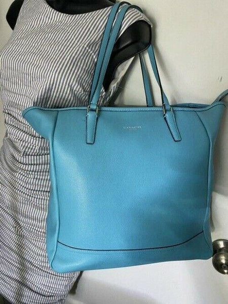 Coach shopping xl great condition msrp blue leather tote