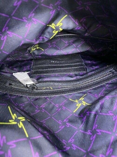 Nicole Miller Nwot Msrp Black Leather Cross Body Bag