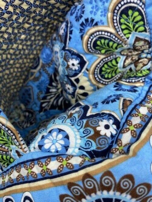 vera bradley duffle blue fabric weekendtravel bag