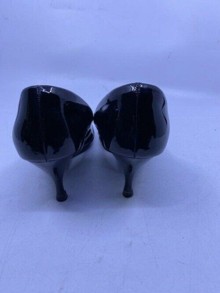 Salvatore Ferragamo Black Ribes Open Toe Bow Pumps Size Us