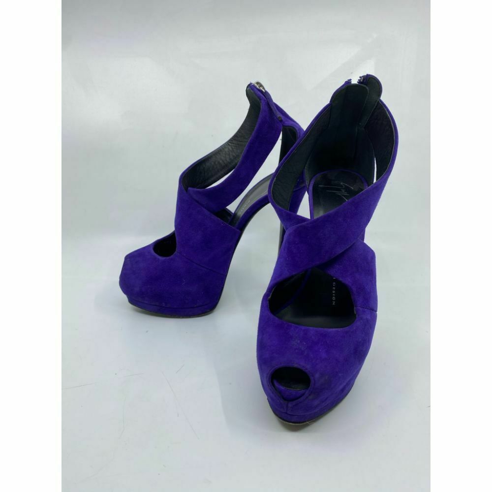GIUSSEPE ZANOTTI Women's High Heels in Purple Suede Size 37.5