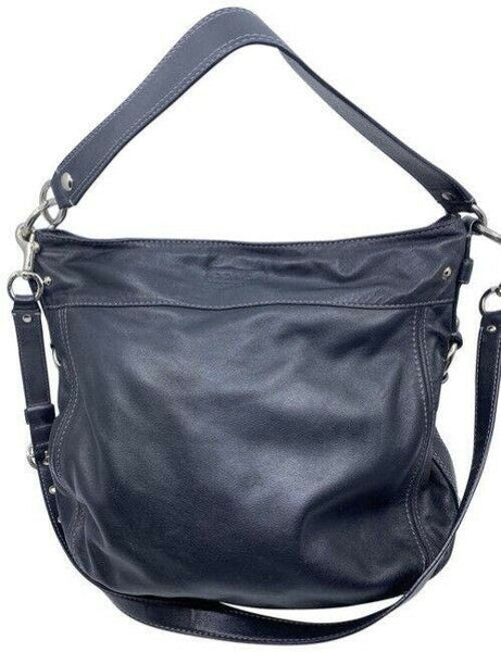 Coach xl shoulder black leather cross body bag