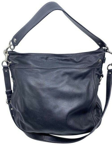 Coach xl shoulder black leather cross body bag