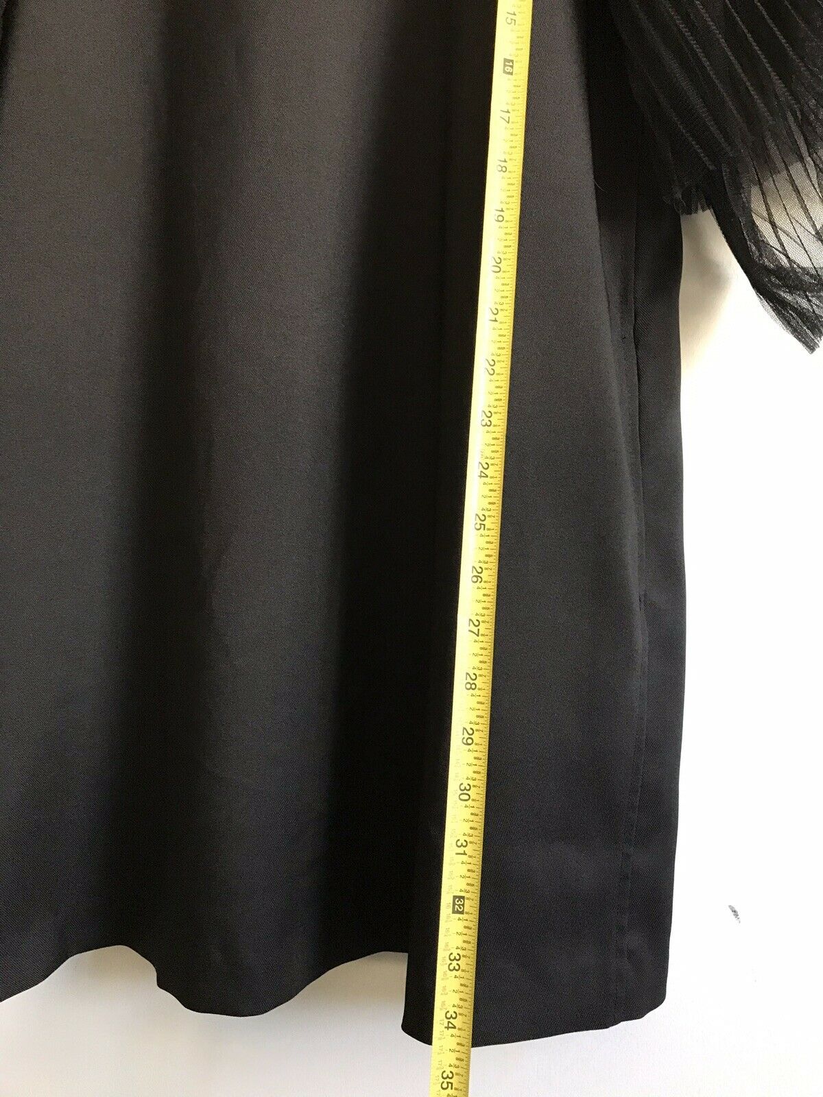 NWT! GRACIA Black Dress W/ Puff Sleeves
