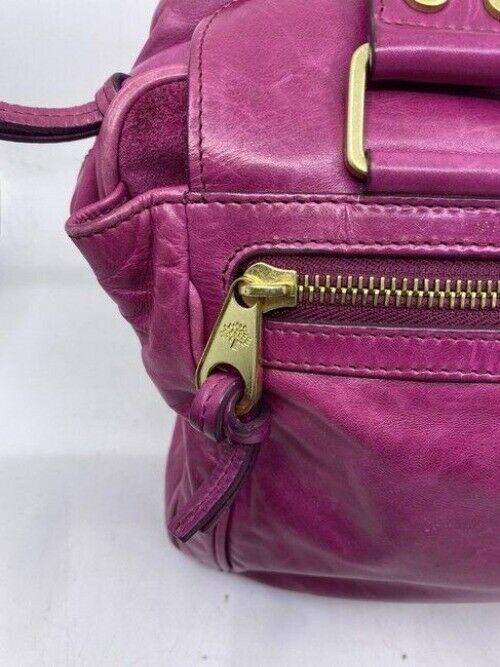 Mulberry Mabel Purple Leather Shoulder Bag