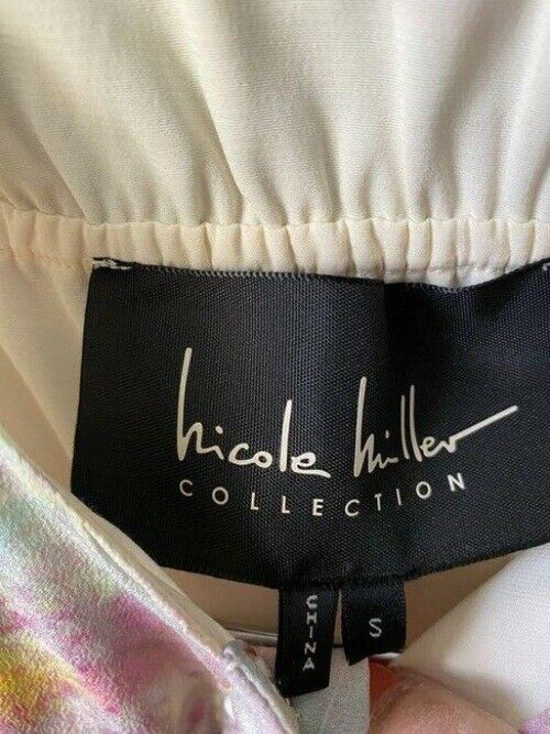 nicole miller pink blue green msrp long casual maxi dress