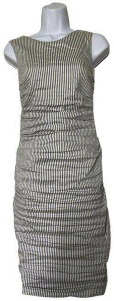 nicole miller new ruched linen striped msrp