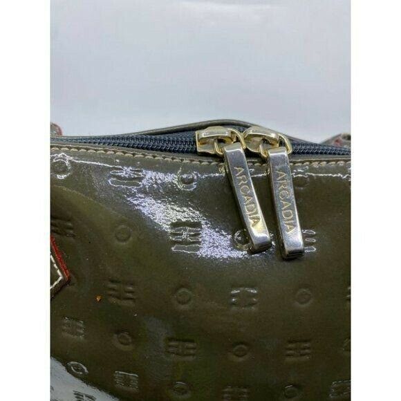 Arcadia Olive Patent Leather Handbag