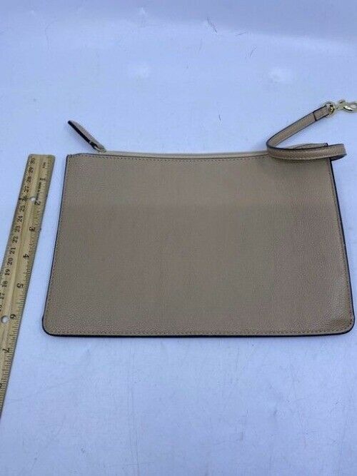 Calvin Klein Clip On Tan Faux Leather Clutch