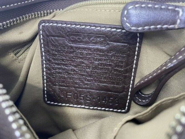 coach medium bag handbag brown leather shoulder bag