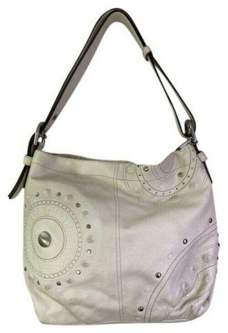 Coach Large White Leather Hobo Bag