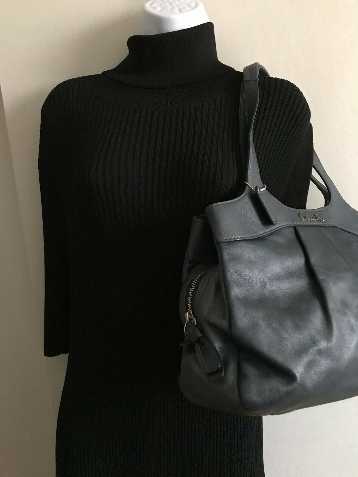 Coach large shoulder bag - Black Leather