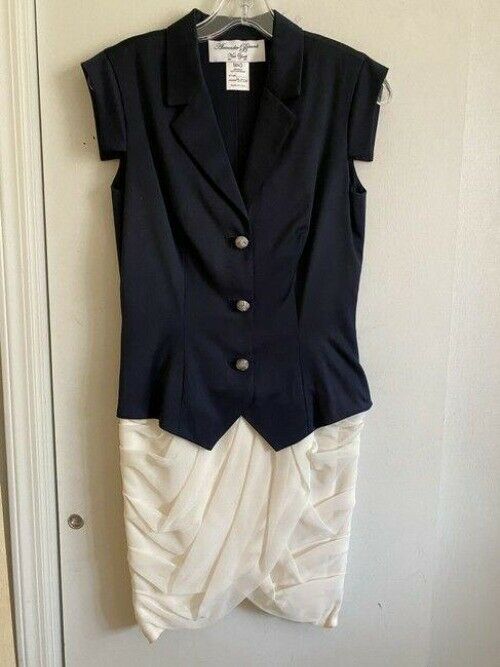 Black Off White Runway Sample Short Casual Dress