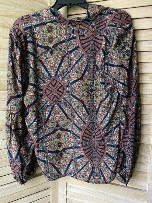 Nicole Miller Black Coral White Small Msrp Blouse