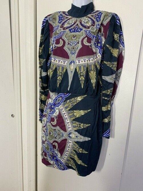 nicole miller multicolor new paisley msrp mid length formal dress