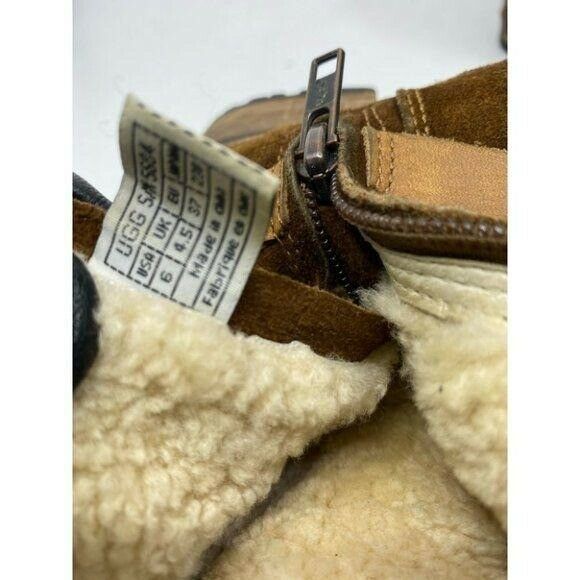 UGG Brown Leather Boots Size 6